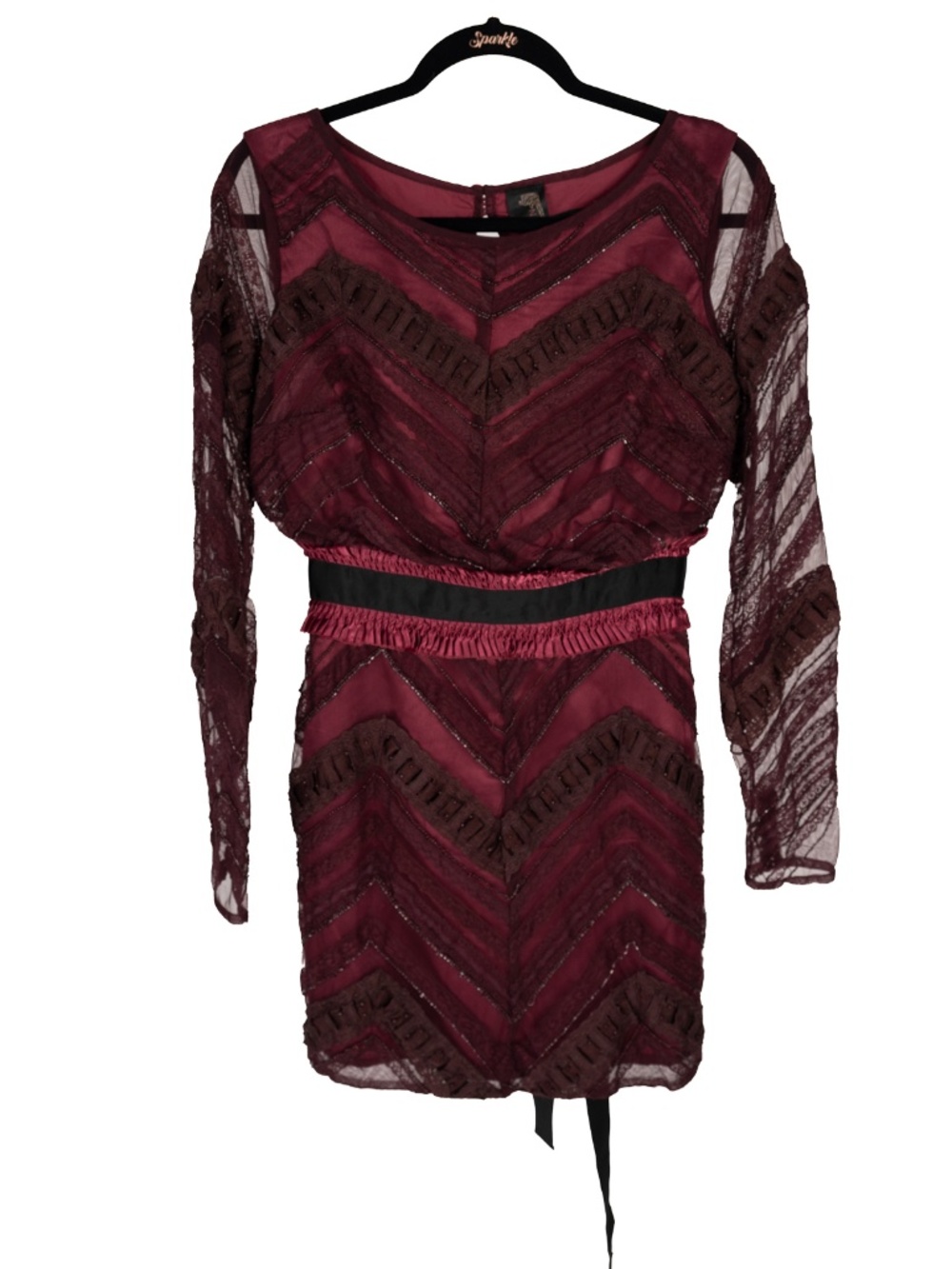 New Romantics dress / Free People  dress in crimson and pink with beading.